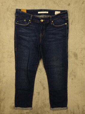 Dylan George Skinny Crop Jeans Women's 28 Dark Wash Made USA Denim‎